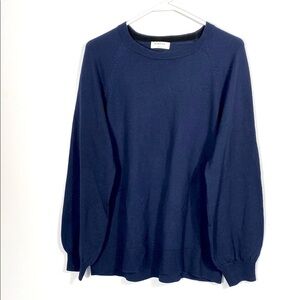 Babaton women’s Navy Sweater 100% merino wool size large